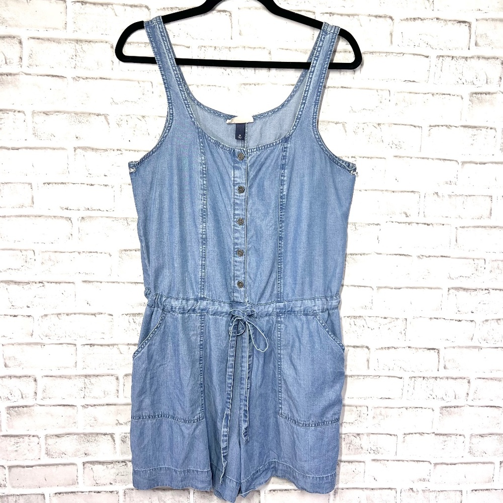 |•UNIVERSAL THREAD•| Lightweight Denim Drawstring Romper Size Medium